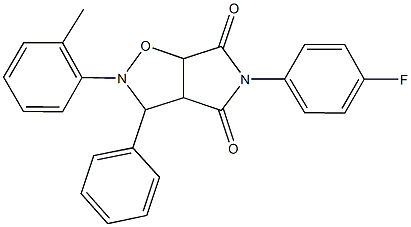 5-(4-fluorophenyl)-2-(2-methylphenyl)-3-phenyldihydro-2H-pyrrolo[3,4-d]isoxazole-4,6(3H,5H)-dione 구조식 이미지