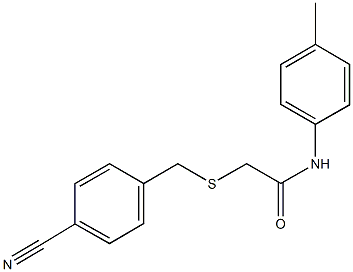 2-[(4-cyanobenzyl)sulfanyl]-N-(4-methylphenyl)acetamide 구조식 이미지