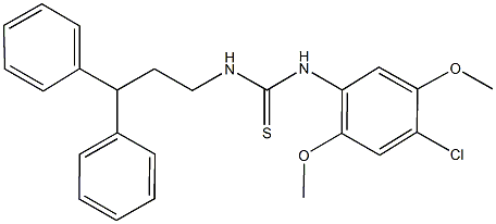 N-(4-chloro-2,5-dimethoxyphenyl)-N'-(3,3-diphenylpropyl)thiourea Structure