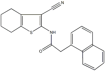 N-(3-cyano-4,5,6,7-tetrahydro-1-benzothien-2-yl)-2-(1-naphthyl)acetamide 구조식 이미지