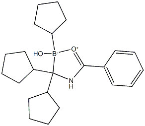 4,4,5-tricyclopentyl-5-hydroxy-2-phenyl-3H,4H-5-borataoxazol-1-ium 구조식 이미지