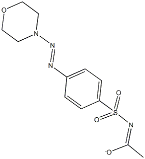 1-({[4-(4-morpholinyldiazenyl)phenyl]sulfonyl}imino)ethanolate 구조식 이미지