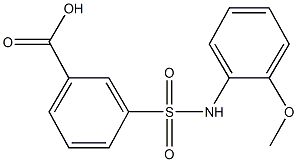 3-[(2-methoxyanilino)sulfonyl]benzoic acid 구조식 이미지