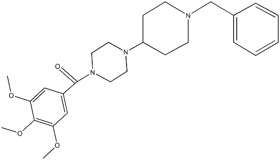 1-(1-benzyl-4-piperidinyl)-4-(3,4,5-trimethoxybenzoyl)piperazine 구조식 이미지