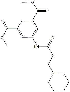 dimethyl 5-[(3-cyclohexylpropanoyl)amino]isophthalate Structure