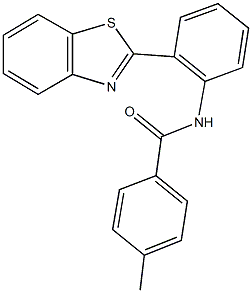 N-[2-(1,3-benzothiazol-2-yl)phenyl]-4-methylbenzamide 구조식 이미지