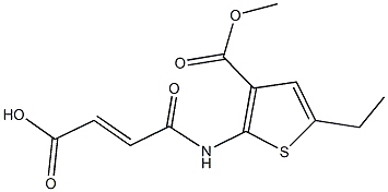 4-{[5-ethyl-3-(methoxycarbonyl)-2-thienyl]amino}-4-oxo-2-butenoic acid Structure