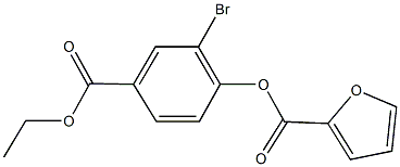 2-bromo-4-(ethoxycarbonyl)phenyl 2-furoate Structure