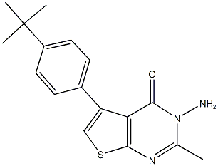 3-amino-5-(4-tert-butylphenyl)-2-methylthieno[2,3-d]pyrimidin-4(3H)-one Structure