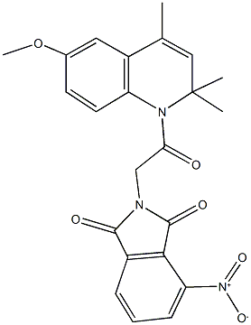 4-nitro-2-[2-(6-methoxy-2,2,4-trimethyl-1(2H)-quinolinyl)-2-oxoethyl]-1H-isoindole-1,3(2H)-dione Structure