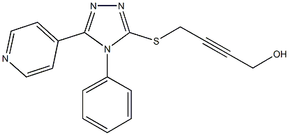 4-{[4-phenyl-5-(4-pyridinyl)-4H-1,2,4-triazol-3-yl]sulfanyl}-2-butyn-1-ol Structure