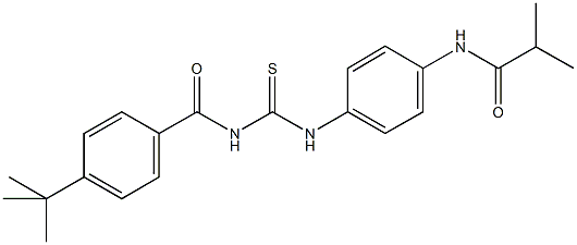 N-[4-({[(4-tert-butylbenzoyl)amino]carbothioyl}amino)phenyl]-2-methylpropanamide 구조식 이미지