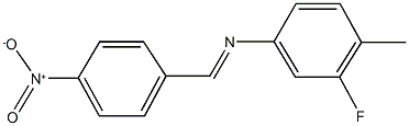 3-fluoro-4-methyl-N-(4-nitrobenzylidene)aniline 구조식 이미지