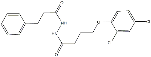 N'-[4-(2,4-dichlorophenoxy)butanoyl]-3-phenylpropanohydrazide Structure