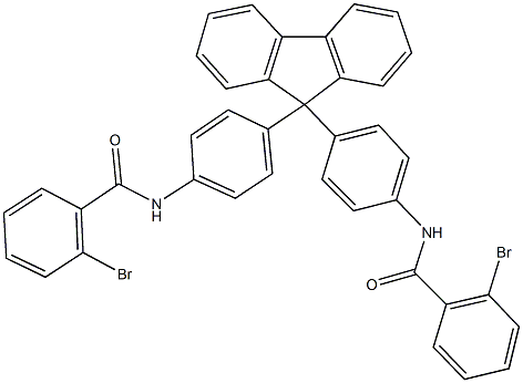 2-bromo-N-[4-(9-{4-[(2-bromobenzoyl)amino]phenyl}-9H-fluoren-9-yl)phenyl]benzamide Structure