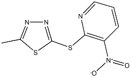 3-nitro-2-[(5-methyl-1,3,4-thiadiazol-2-yl)sulfanyl]pyridine 구조식 이미지