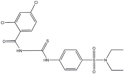 4-({[(2,4-dichlorobenzoyl)amino]carbothioyl}amino)-N,N-diethylbenzenesulfonamide Structure