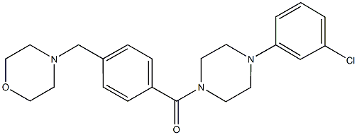 4-(4-{[4-(3-chlorophenyl)-1-piperazinyl]carbonyl}benzyl)morpholine Structure