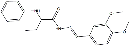 2-anilino-N'-(3,4-dimethoxybenzylidene)butanohydrazide Structure