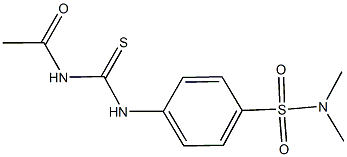 4-{[(acetylamino)carbothioyl]amino}-N,N-dimethylbenzenesulfonamide Structure