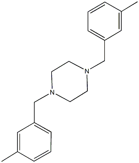 1,4-bis(3-methylbenzyl)piperazine Structure