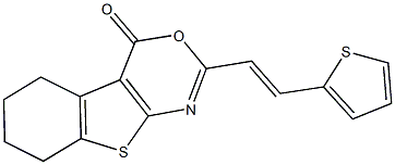 2-[2-(2-thienyl)vinyl]-5,6,7,8-tetrahydro-4H-[1]benzothieno[2,3-d][1,3]oxazin-4-one Structure