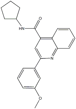 N-cyclopentyl-2-(3-methoxyphenyl)-4-quinolinecarboxamide 구조식 이미지