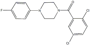 1-(2,5-dichlorobenzoyl)-4-(4-fluorophenyl)piperazine 구조식 이미지