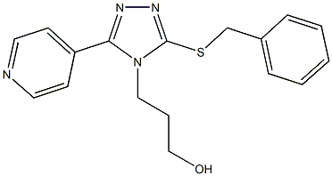 3-[3-(benzylsulfanyl)-5-(4-pyridinyl)-4H-1,2,4-triazol-4-yl]-1-propanol Structure