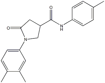 1-(3,4-dimethylphenyl)-N-(4-methylphenyl)-5-oxo-3-pyrrolidinecarboxamide Structure