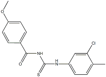 N-(3-chloro-4-methylphenyl)-N'-(4-methoxybenzoyl)thiourea 구조식 이미지