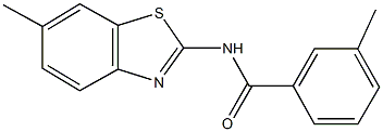 3-methyl-N-(6-methyl-1,3-benzothiazol-2-yl)benzamide 구조식 이미지