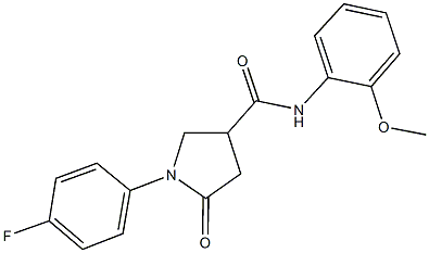 1-(4-fluorophenyl)-N-(2-methoxyphenyl)-5-oxo-3-pyrrolidinecarboxamide 구조식 이미지