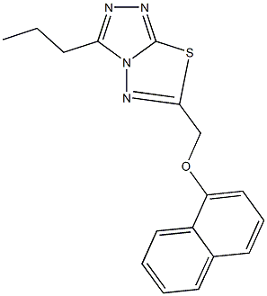 1-naphthyl (3-propyl[1,2,4]triazolo[3,4-b][1,3,4]thiadiazol-6-yl)methyl ether 구조식 이미지