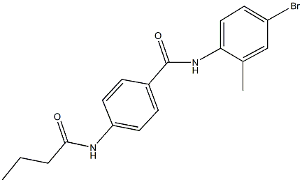 N-(4-bromo-2-methylphenyl)-4-(butyrylamino)benzamide 구조식 이미지