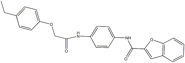 N-(4-{[2-(4-ethylphenoxy)acetyl]amino}phenyl)-1-benzofuran-2-carboxamide Structure