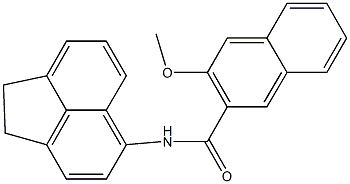 N-(1,2-dihydro-5-acenaphthylenyl)-3-methoxy-2-naphthamide 구조식 이미지