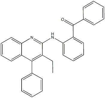{2-[(3-ethyl-4-phenyl-2-quinolinyl)amino]phenyl}(phenyl)methanone Structure