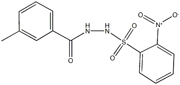 2-nitro-N'-(3-methylbenzoyl)benzenesulfonohydrazide Structure