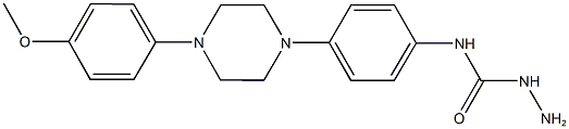 N-{4-[4-(4-methoxyphenyl)-1-piperazinyl]phenyl}hydrazinecarboxamide 구조식 이미지