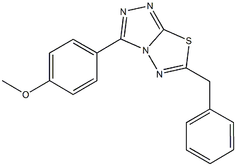 4-(6-benzyl[1,2,4]triazolo[3,4-b][1,3,4]thiadiazol-3-yl)phenyl methyl ether 구조식 이미지