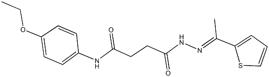 N-(4-ethoxyphenyl)-4-oxo-4-[2-(1-thien-2-ylethylidene)hydrazino]butanamide 구조식 이미지