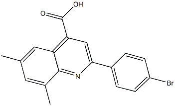 2-(4-bromophenyl)-6,8-dimethyl-4-quinolinecarboxylic acid Structure