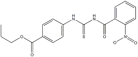 propyl 4-{[({2-nitrobenzoyl}amino)carbothioyl]amino}benzoate 구조식 이미지