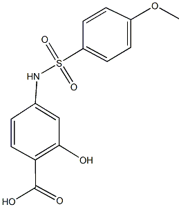 2-hydroxy-4-{[(4-methoxyphenyl)sulfonyl]amino}benzoic acid 구조식 이미지