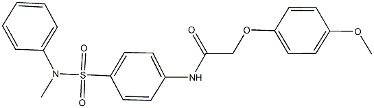 2-(4-methoxyphenoxy)-N-{4-[(methylanilino)sulfonyl]phenyl}acetamide 구조식 이미지