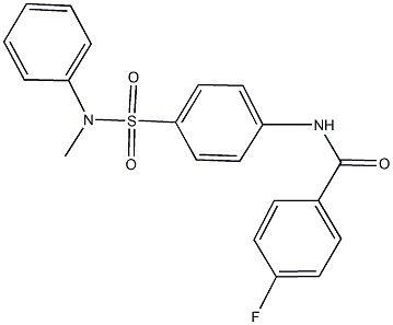 4-fluoro-N-{4-[(methylanilino)sulfonyl]phenyl}benzamide Structure