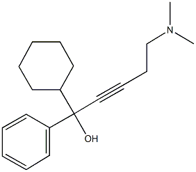 1-cyclohexyl-5-(dimethylamino)-1-phenyl-2-pentyn-1-ol Structure