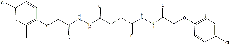 2-(4-chloro-2-methylphenoxy)-N'-(4-{2-[(4-chloro-2-methylphenoxy)acetyl]hydrazino}-4-oxobutanoyl)acetohydrazide Structure