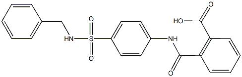 2-({4-[(benzylamino)sulfonyl]anilino}carbonyl)benzoic acid 구조식 이미지